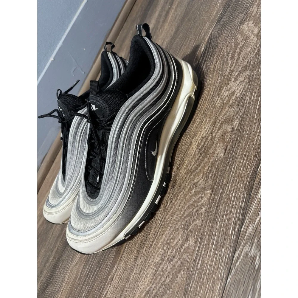 Nike Air Max 97 Black Silver Gradient Mens Size‎ 14 Sneakers 921826-016